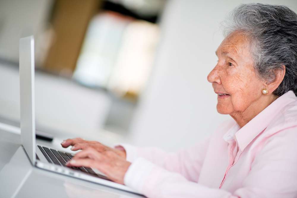 Patient filling out history and forms prior to appointment