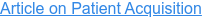 Article on Patient Acquisition